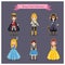 Collection of fairy tale princes and princesses