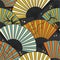 Collection of fans seamless pattern