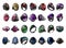 collection of fantasy rings. precious stones and metals. transparent PNG. Medieval, fantasy, magical.