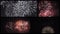 Collection of fireworks video clips collage