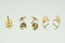 A Collection of Five Lying Thumbtacks