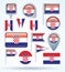 Collection Flag of Croatia, vector illustration