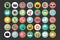 Collection of flat design icons, cloud computing, communication