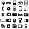 Collection flat icons. Multimedia symbols. Vector