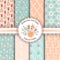 Collection floral seamless patterns.