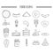 Collection of food icons. Vector illustration decorative design