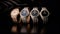 a collection of four women's watches, highlighting their diamond lattice design, elegant appearance, and meticulous