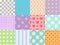 Collection of gentle vector seamless patterns