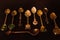 Collection of gift spoons from different countries