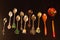 Collection of gift spoons from different countries