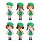 Collection of girls scouts camping outfit, summer camp activities