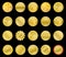 Collection gold labels for promo seals. Can be use for website,