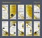 Collection Gold Roll Up Banner Design stand template, flyers