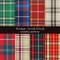 Collection of great tartan plaid scottish patterns