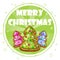 Collection greeting card, Christmas trees cookies