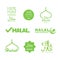 Collection of halal logo or symbol