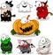 Collection of halloween creatures