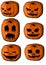 Collection of halloween pumpkin lanterns