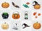 Collection of Halloween symbol vectors