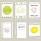 Collection of hand drawn creative journaling cards