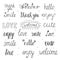Collection of hand drawn words for your design. Welcome, thank y