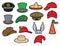 Collection of hats