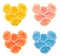 Collection hearts from flower soap