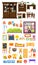 Collection of Home Furniture, Interior of Cabinet, Living Room, Bedroom, Childrens Room Vector Illustration