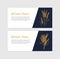 Collection of horizontal banner templates with wheat ears or spikelets. Cultivated plant, cereal grain or food crop