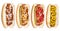 Collection of hotdogs