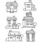 Collection of house various hand draw