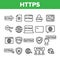 Collection Https Elements Vector Sign Icons Set