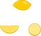 Collection of illustration vector graphic of yellow lemon  nutrition product