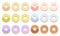 a collection of illustrations of donuts