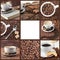Collection of images of coffee.