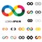 Collection of infinity symbols - vector logo icons