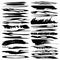 A collection of ink strokes brush lines stains for your design