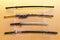 Collection of Japanese Katana, Daito, Wakizashi, Tanto, Samurai swords.