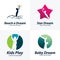Collection of Kids Reaching Dream Logo Design Template