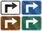 Collection of lane direction signs of the United States MUTCD