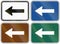 Collection of lane direction signs of the United States MUTCD