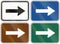 Collection of lane direction signs of the United States MUTCD