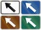 Collection of lane direction signs of the United States MUTCD