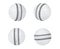 Collection of leather Cricket ball hard thread stitch close-up isolated on white background white ball