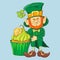 Collection of Leprechaun for Saint Patricks design.