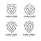 Collection lion logo vector