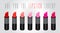 Collection: Lipstick in 7 Color Variants