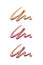 Collection of liquid foundation strokes