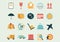 collection of logistic and shipping icons. Vector illustration decorative design