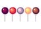 A collection of lollipop illustrations with a pixel theme